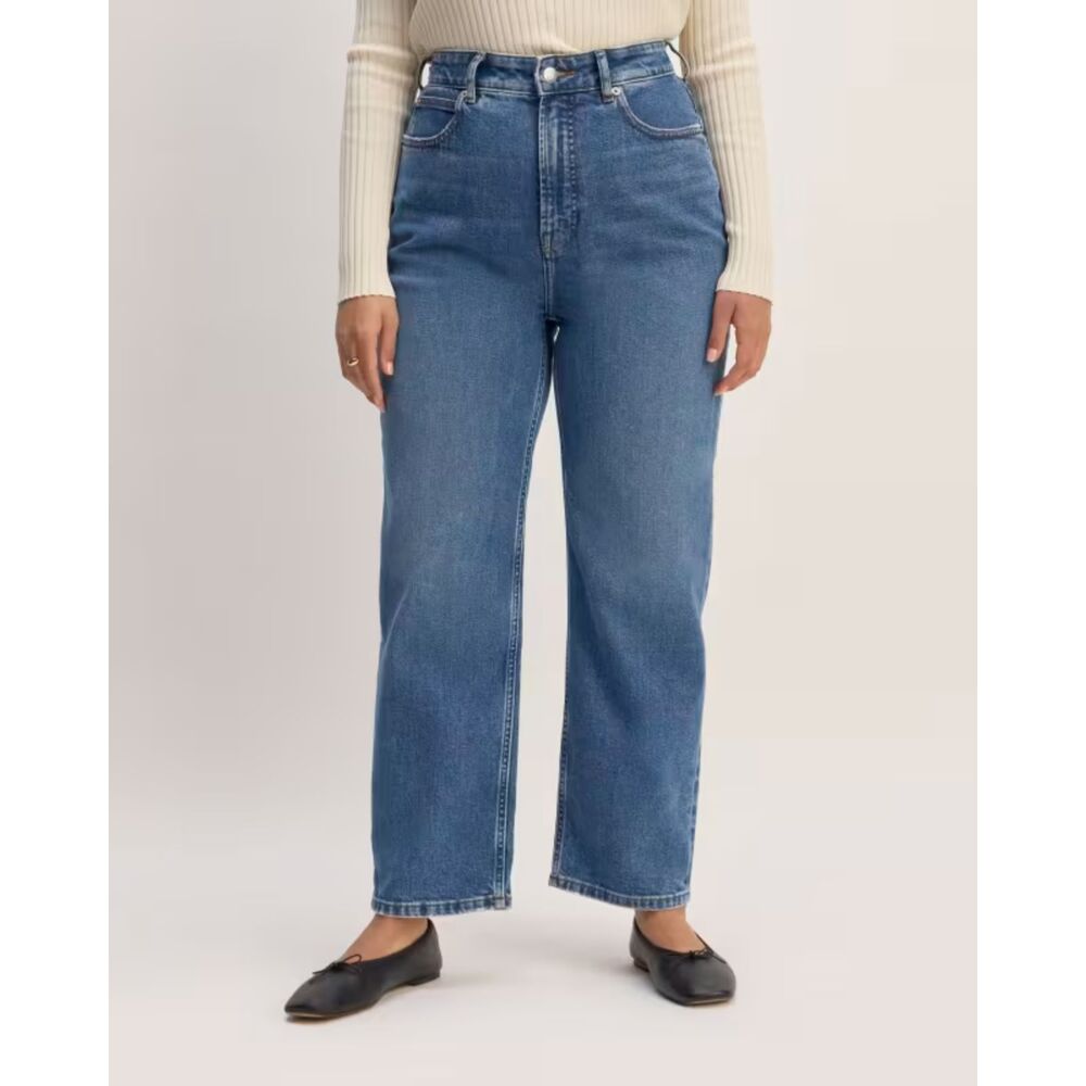 EVERLANE Womens Jeans Size 35 Medium Wash Skinny Leg CURVY WAY HIGH Stretch